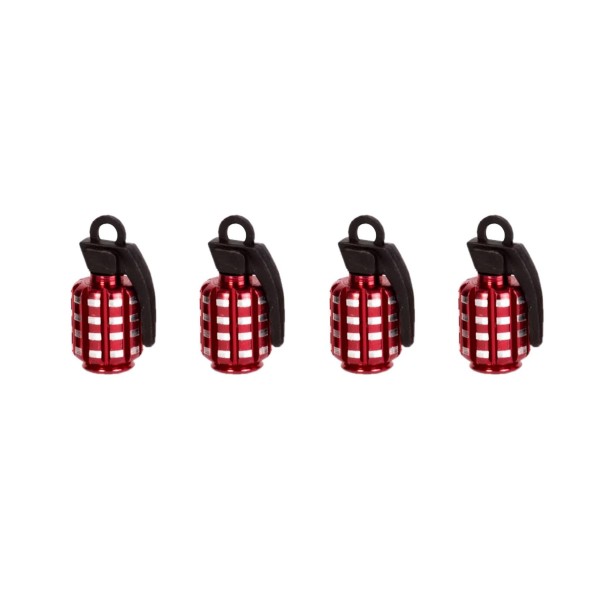 TYRE VALVE CAPS - GRENADE RED **out of stock**