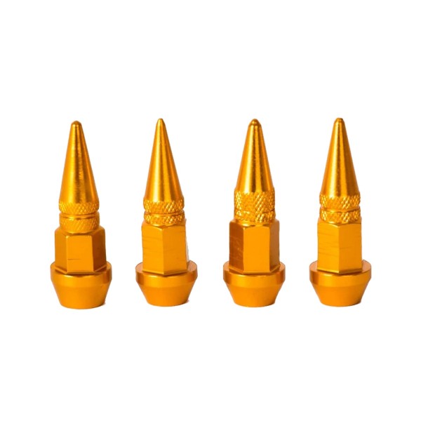 TYRE VALVE CAPS - SPIKE GOLD*out of stoc...