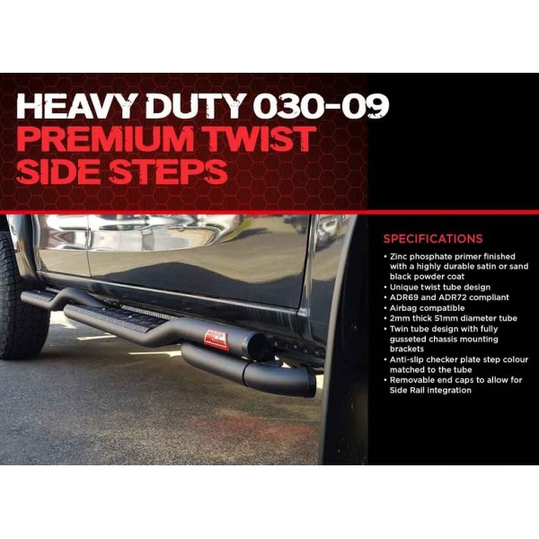 TWIST TUBE Side Steps to suit Hilux 2005-2014