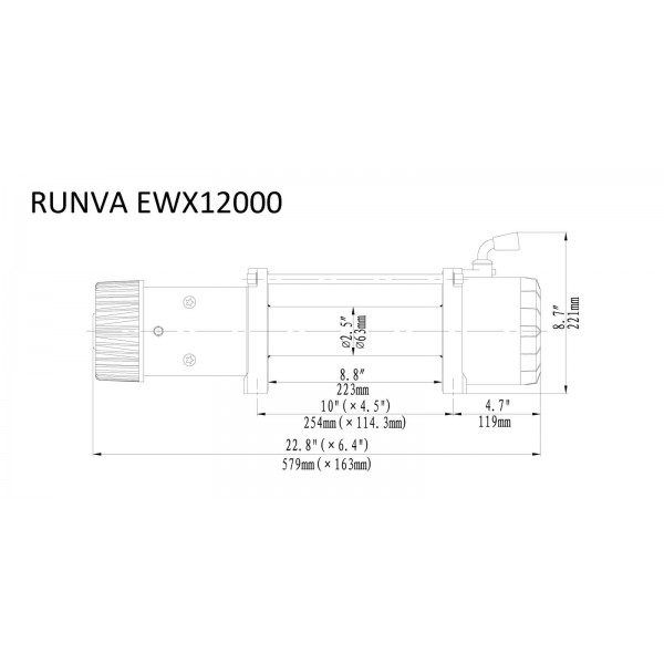 RUNVA EWX12000 24v Winch Package