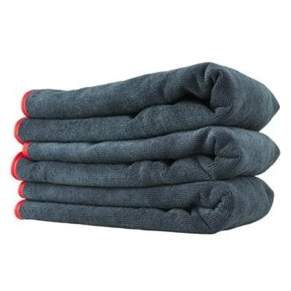 Chemical Guys -Premium Red-Line Microfiber Towel Dark Gray With Red Lining(16X24) 3 Pack.