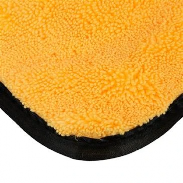Elite Microfiber Towel (16"X16") Gold (3 Pack)-Gold W/ Black Microfiber Edges
